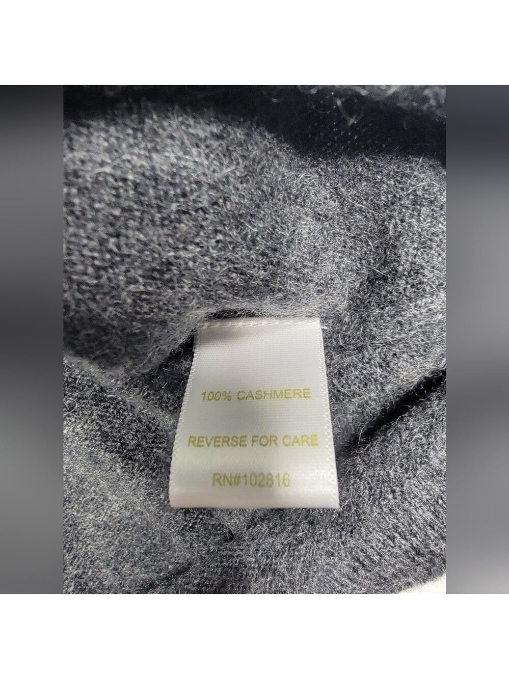 NEW Garnet Hill Cashmere Boatneck Sweater Dress Gray Women's Size Large L NEW - Picture 6 of 11